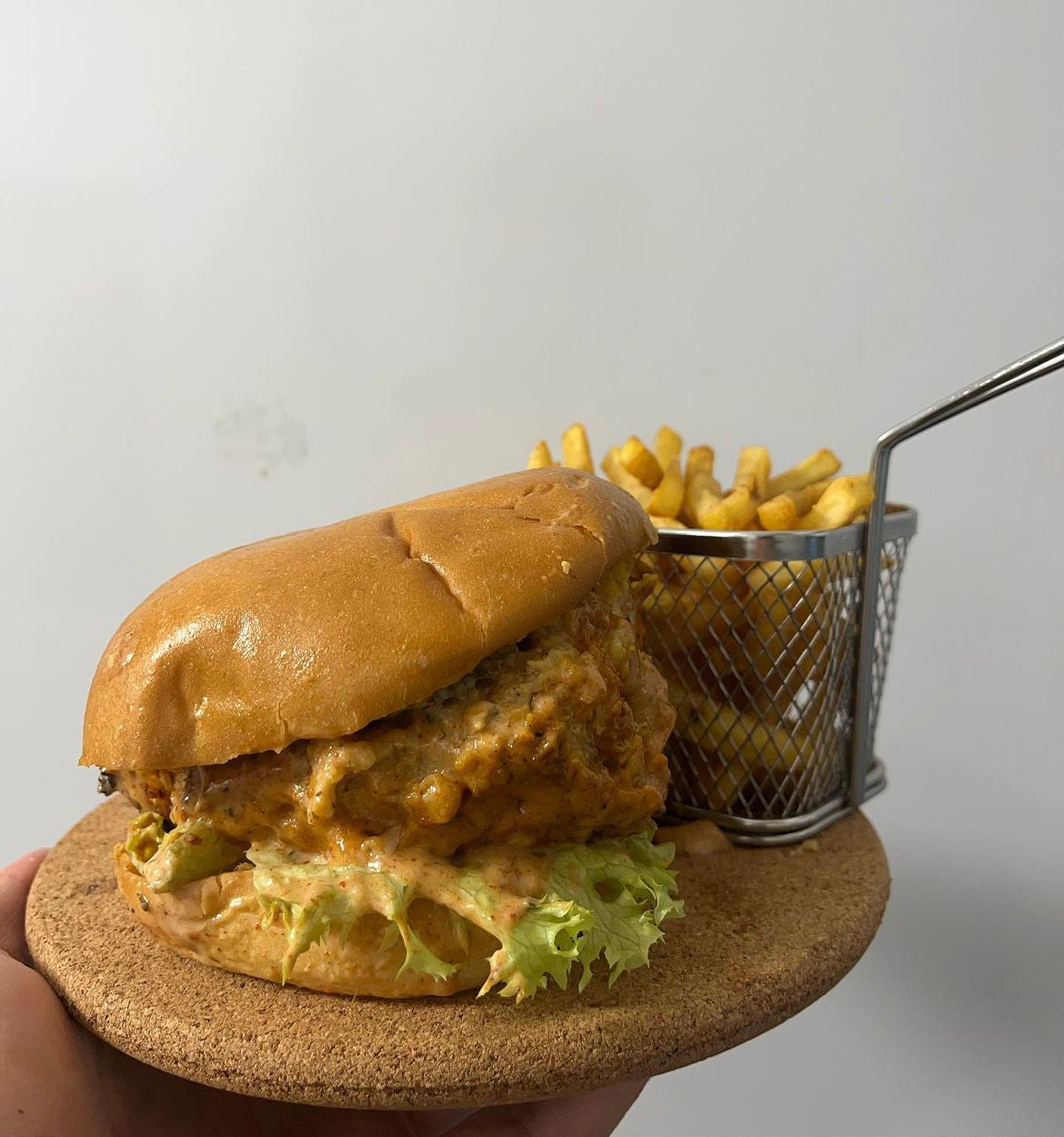 Algerian Chicken Fillet Sandwich with Chips and our own Algerian mayo