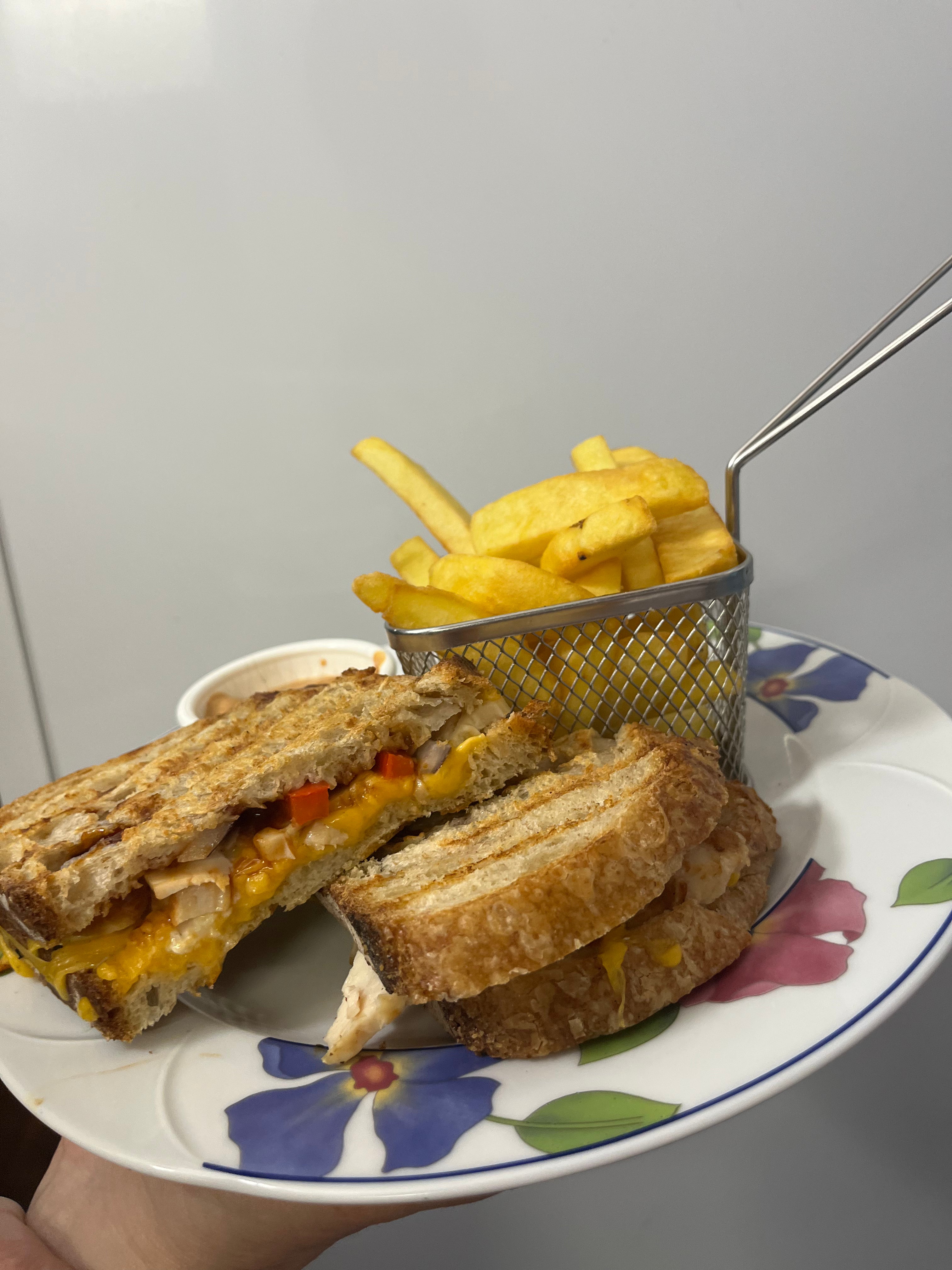 BBQ Chicken and Bacon Toastie